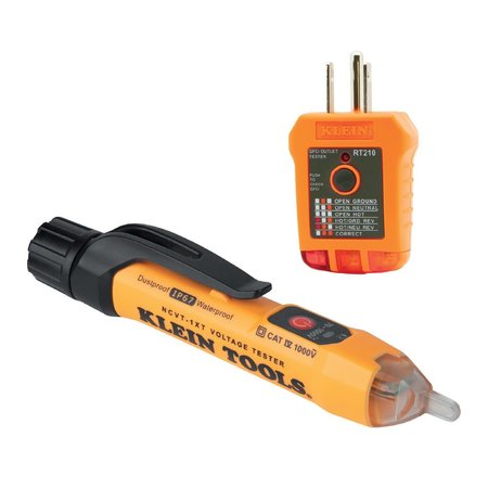 KLEIN TOOLS Non-Contact Voltage and GFCI Receptacle Premium Test Kit NCVT1XTKIT